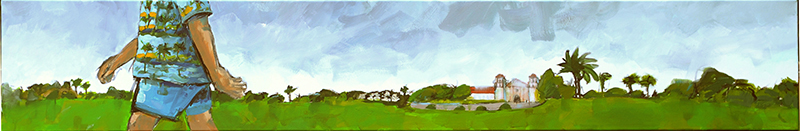 Mission | Acryl auf Leinwand |180 x 30 cm | Irene Müller | 2008