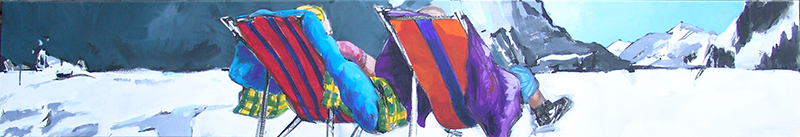 Vilsalpsee | Acryl auf Leinwand |180 x 30 cm | Irene Müller | 2008