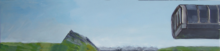 Mittagsspitze | Acryl auf Leinwand | 175 x 40 cm | Irene Müller | 2008