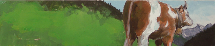 Fernsicht | Acryl auf Holz | 100 x 15 cm | Irene Müller | 2007