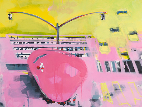 Hello | NYC Times Square | Acryl auf Leinwand | 80 x 60 cm | Irene Müller | 2014